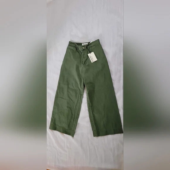NWT! EVIDNT Los Angeles Trendy Wide Leg Women's Green Festival Pant Size 25 - Picture 5 of 11